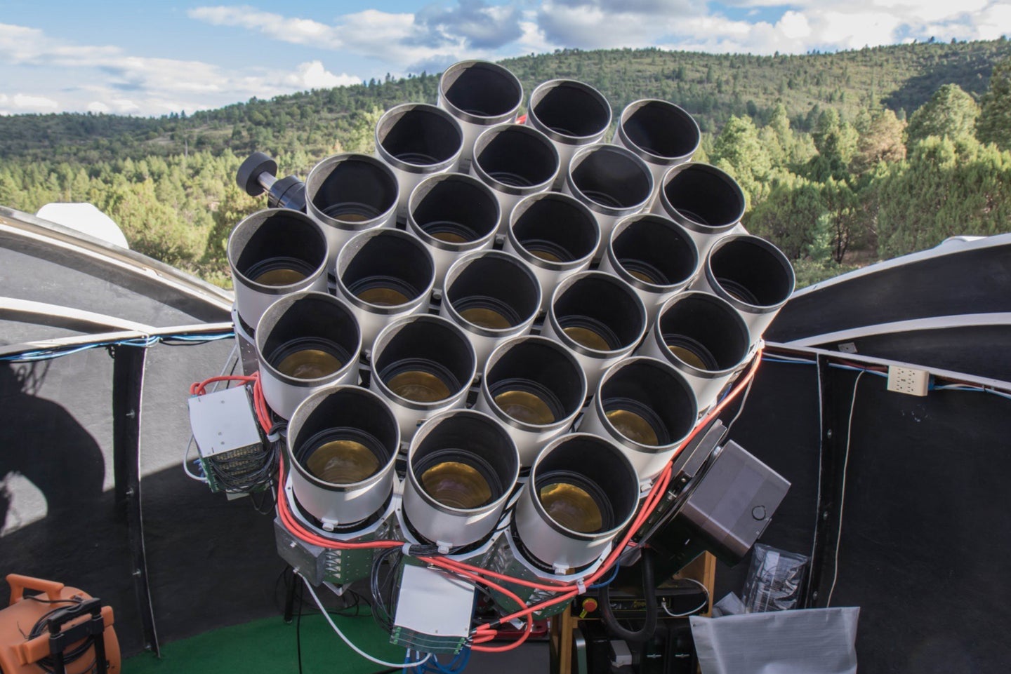 The Dragonfly Telephoto Array installed in New Mexico