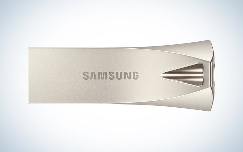 silver samsung flash drive